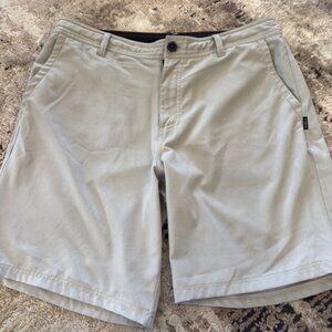O’Neill Crossover Hybrid Shorts Men’s 34 Gray Golf Activewear Zip Drawstring